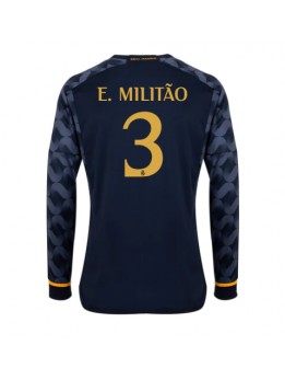 Moški Nogometna dresi replika Real Madrid Eder Militao #3 Gostujoči 2023-24 Dolgi rokav